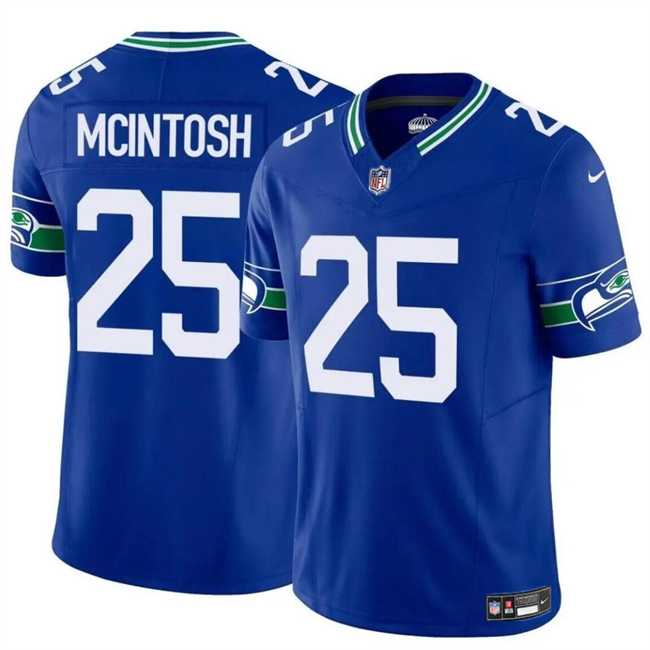 Men & Women & Youth Seattle Seahawks #25 Kenny McIntosh Royal 2024 F.U.S.E Throwback Vapor Limited Football Stitched Jersey